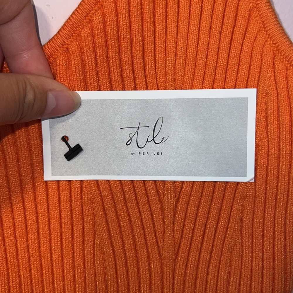 Orange Knit Tank Top! - Picture 2 of 6